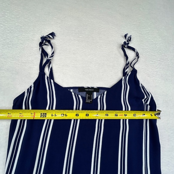 Forever 21 Women's Juniors Striped Cami Mini Dress Size Small Blue White Stripes - Picture 7 of 10